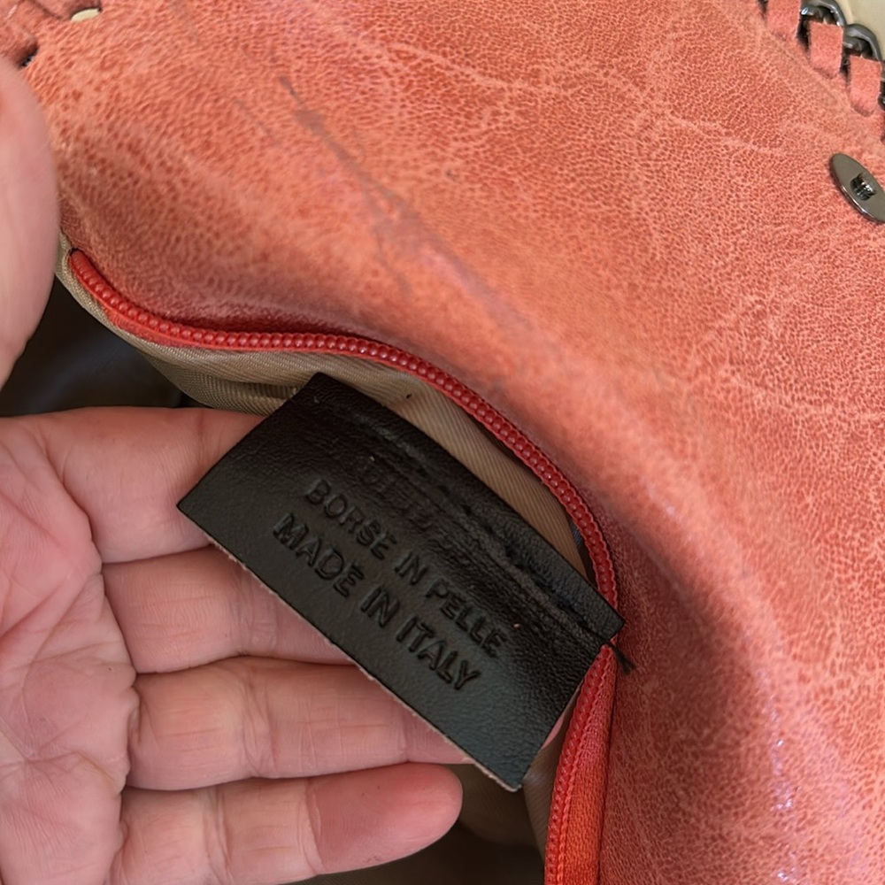 NEW Borse in Pelle genuine leather Chain-Trimmed Bag. - Picture 5 of 12